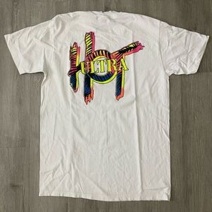 Vintage 1987 Original Ultra Hot Shirt Men’s Size Large White Pink Yellow